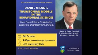 Thurstonian Models in Behavioural Sciences  Daniel M Ennis [upl. by Solis]