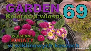 GARDEN DESIGN 69  Wiosenne kwiaty w gazonach i wiklinowych koszach [upl. by Lonnie]