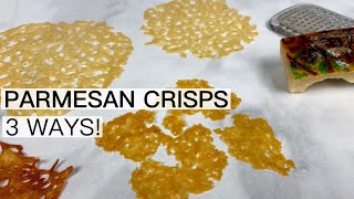 HOW TO MAKE PARMESAN CHEESE CRISPS [upl. by Arlette]