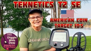 Teknetics T2 SE Metal Detector Target ID Chart American Coins [upl. by Assyl141]