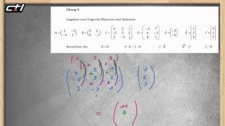 Matrizenoperationen  Lineare Algebra  Matrix  Vektor ★ Rechenübungen mit Lösungsschritten [upl. by Kussell]