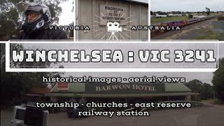 Aerial view  Historic images  walkabout  Winchelsea  Victoria Australia [upl. by Griselda]