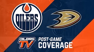 ARCHIVE  Oilers PostGame Interviews at Ducks [upl. by Slosberg]