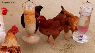 Como hacer bebedero y comedero para gallinas con botellas de plástico [upl. by Atiken789]