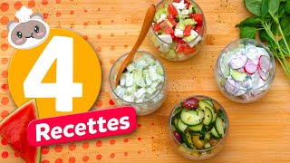 4 RECETTES avec du concombre  🥒 [upl. by Toffey]