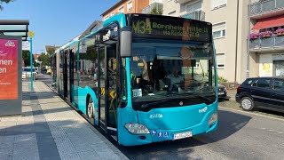 M34 nach Bornheim Mitte als Citaro C2 G E5 in Rödelheim Bahnhof [upl. by Bessie]