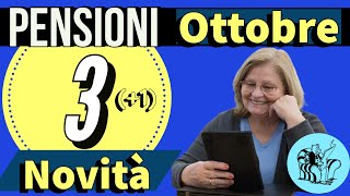 PENSIONI OTTOBRE 👉 Ecco TUTTE LE NOVITÀ  PARTICOLARITÀ in arrivo con questa mensilità❗️ [upl. by Yrtnej]