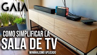 Como simplificar la Sala de TV  Como decorar estilo minimalista muebles Gaia  Minimalismo Aplicado [upl. by Drofiar239]