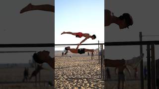 Empty your mind be formless Shapeless like water 💧 partnerworkout planche frontlever flow [upl. by Taylor]