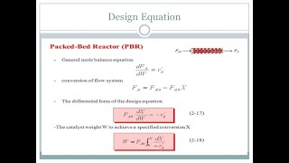 Design Equation of Packed Bed Reactor  Chemical Reaction Engineering  Lecture 09  Hindi and Urdu [upl. by Spatz]