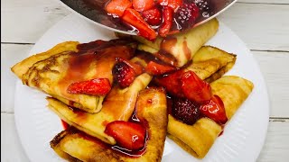 French Crepe Recipe  How to Make French Crepes  French Breakfast [upl. by Erv901]