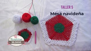 Proyecto de tejido en crochet de individuales y portavasos navideños [upl. by Abbub]