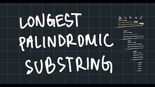 Solving Longest Palindromic Substring  Leetcode [upl. by Anaugal]