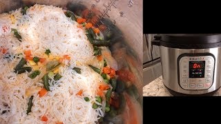 Rice with mix vegetables in instant pot  Sharing skills  Easy recipe [upl. by Oenire]