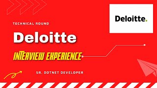 4 Deloitte Interview Experience  Dot Net Developer Interview  Software Engineer  5 yrs Exps [upl. by Atirahc448]