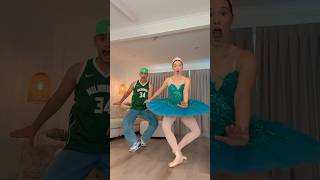 HIPHOP VS BALLET 🍑🤣🎧🩰  dance trend viral couple funny ballet shorts [upl. by Yelrebmyk]