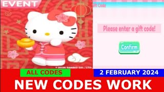 NEW UPDATE CODES New Limited UGC My Hello Kitty Cafe Build ROBLOX  February 2 2024 [upl. by Eeltrebor]