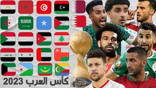 كأس العرب 2023 للمنتخبات قطر  مستويات المنتخبات في كأس العرب  موعد الجوائر والنقل التلفزيوني [upl. by Thar]