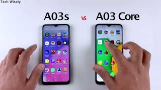 SAMSUNG A03s vs A03 Core SPEED TEST [upl. by Kristien]