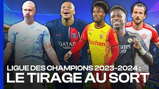 Tirage Ligue des Champions  le GROUPE de la MORT pour le PSG JOUABLE pour le RC Lens [upl. by Inafetse]