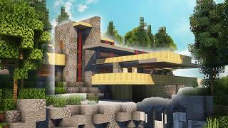 I built Fallingwater in Minecraft [upl. by Goda]