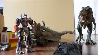 JURASSIC CITY TRANSFORMERS TERMINATORS amp KAIJUS  STOP MOTION [upl. by Blondie]