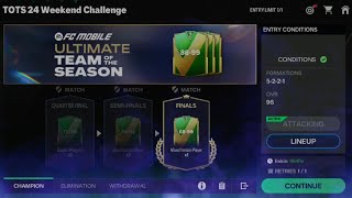 UTOTS WEEKEND CHALLENGE FINAL  FULL MATCH GAMEPLAY  EA FC MOBILE  NEW UPDATE [upl. by Eikcim]