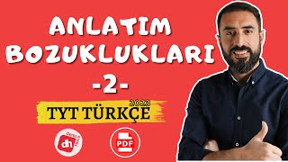 Anlatım Bozuklukları 2 Anlatım Bozukluğu📌 TYT Türkçe 2023 Deniz Hoca PDF 📘📕 [upl. by Verene]