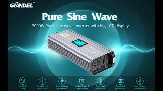 Inverter connectionGiandel 2000W pure sine wave inverter connection Upgraded with FCC Approval [upl. by Cyprian]