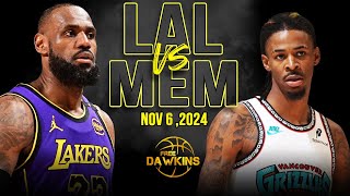 Los Angeles Lakers vs Memphis Grizzlies Full Game Highlights  Nov 6 2024  FreeDawkins [upl. by Akcirret]