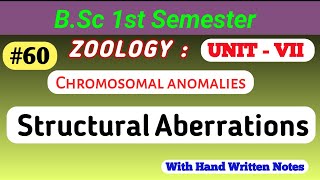 Chromosomal Anomalies Structural aberration  structural change in chromosome  aberration [upl. by Nahtanaj284]