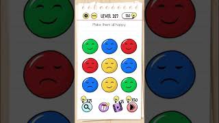 Brain Test Level 327 Answer  Make them all happy  Brain Test Tricky Puzzles [upl. by Syxela]