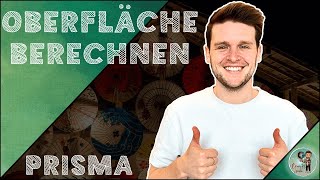 OBERFLÄCHE von einem PRISMA berechnen  MATHE schnell erklärt [upl. by Staal]