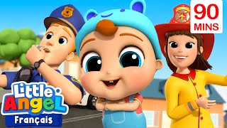 Japprends les métiers  pompier ou policier  Comptines avec Bébé Louis  Little Angel Français [upl. by Bowrah]