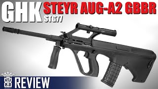 GHK AUG A2  Steyr STG77 Airsoft Review  English Subtitles  Deutsch [upl. by Kcirdlek]