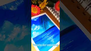 easy sea drawingsea painting art atia drawing [upl. by Acirehs]