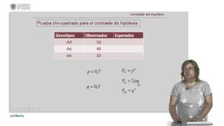 Contraste de la existencia de equilibrio HardyWeinberg  5595  UPV [upl. by Ichabod675]