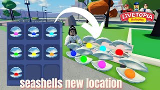 ALL 7 SEASHELLS LOCATIONS NEW MAP IN LIVETOPIA Livetopia Roleplay Roblox [upl. by Kiryt722]