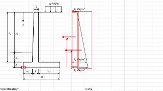 414 Example 1 Stability check  overturning and sliding [upl. by Aerdna]