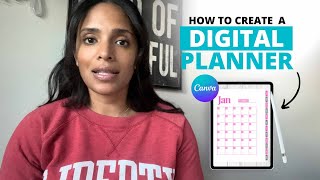 Canva Tutorial Easy Digital Planner with Hyperlinked Tabs [upl. by Kan]