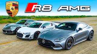 New AMG GT 63 v R8 GT v 911 Turbo DRAG RACE [upl. by Esilenna282]