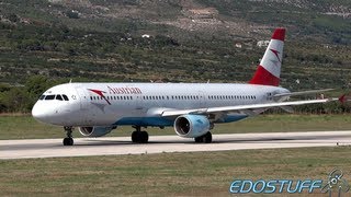 Austrian Airlines  Airbus A321111 OELBB  Takeoff from SPULDSP Split airport [upl. by Crosse214]