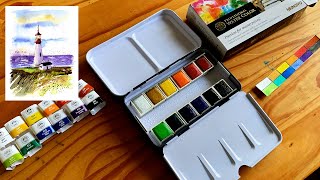 Mungyo Watercolour Set REVIEW  DEMO  Is it possible these super cheap paints are any good [upl. by Lyrac935]