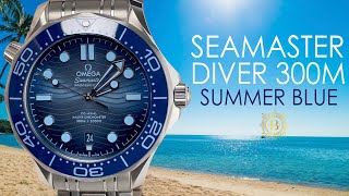 Omega Seamaster Diver 300M Summer Blue Steel 21030422003003 [upl. by Oberheim]