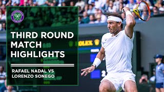 Rafael Nadal vs Lorenzo Sonego  Match Highlights  Wimbledon 2022 [upl. by Bertold]