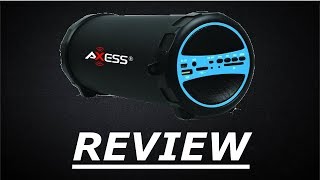 Axess SPBT1031BK Bluetooth Speaker Review [upl. by Naoh]