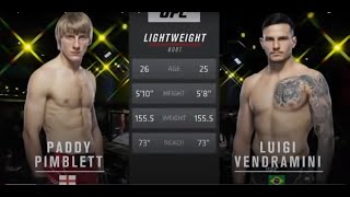 Paddy Pimblett vs Luigi Vendramini Fight Highlight UFC Debut  პედი პიმბლეტი vs ლუიჯი ვენდრამინი [upl. by Gun]