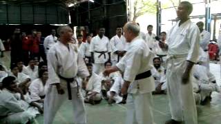 Henshi Zempo Shimabukuro  Explaining about some Kata movments [upl. by Eimaj25]