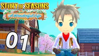 Story of Seasons A Wonderful Life  SoS AWL  01 ODinho ta CheganDinho Hu3 [upl. by Sugihara]