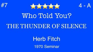 7 The Thunder Of Silence Who Told You  side one  Herb Fitch [upl. by Mika431]